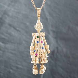 Pre-Owned 9ct Yellow Gold Cubic Zirconia Large Clown Pendant & 24 Inch Belcher Chain 41141848 Pre-Owned 9ct Yellow Gold Cubic Zirconia Large Clown Pendant & 24 Inch Belcher Chain 41141848