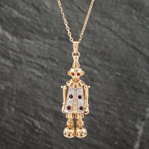 Pre-Owned 9ct Yellow Gold Multi Stone Clown Pendant & 18 Inch Trace Chain 41142299 Pre-Owned 9ct Yellow Gold Multi Stone Clown Pendant & 18 Inch Trace Chain 41142299