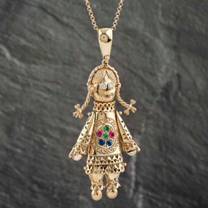 Pre-Owned 9ct Yellow Gold Cubic Zirconia Large Heavy Ragdoll Pendant & 24 Inch Belcher Chain 41142356 Pre-Owned 9ct Yellow Gold Cubic Zirconia Large Heavy Ragdoll Pendant & 24 Inch Belcher Chain 41142356