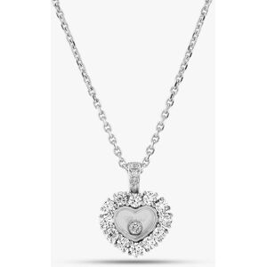 Pre-Owned 18ct White Gold 0.64ct Brilliant Cut Diamond Chopard Heart Pendant & 16 Inch Trace Chain 41142391 Pre-Owned 18ct White Gold 0.64ct Brilliant Cut Diamond Chopard Heart Pendant & 16 Inch Trace Chain 41142391