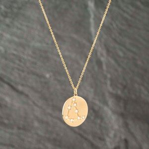Pre-Owned 14ct Yellow Gold 0.15ct Brilliant Cut Diamond Capricorn Round Pendant & 16 Inch Trace Chain 41142397 Pre-Owned 14ct Yellow Gold 0.15ct Brilliant Cut Diamond Capricorn Round Pendant & 16 Inch Trace Chain 41142397