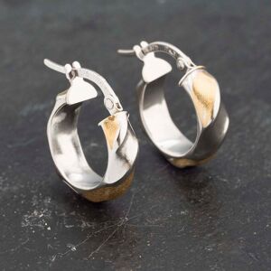 Pre-Owned Two Colour Gold 17mm Twist Hoop Earrings 41173198 Pre-Owned Two Colour Gold 17mm Twist Hoop Earrings 41173198