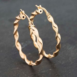 Pre-Owned Yellow Gold 30mm Twist Hoop Earrings 41173216 Pre-Owned Yellow Gold 30mm Twist Hoop Earrings 41173216