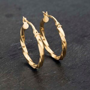 Pre-Owned Yellow Gold 22.5mm Twist Hoop Earrings 41173243 Pre-Owned Yellow Gold 22.5mm Twist Hoop Earrings 41173243
