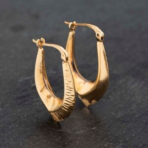 Pre-Owned Yellow Gold 25mm Diamond Cut Pattern Creole Earrings 41173269 Pre-Owned Yellow Gold 25mm Diamond Cut Pattern Creole Earrings 41173269