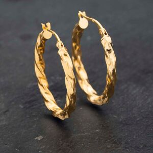 Pre-Owned Yellow Gold 30mm Oval Twist Hoop Earrings 41173291 Pre-Owned Yellow Gold 30mm Oval Twist Hoop Earrings 41173291