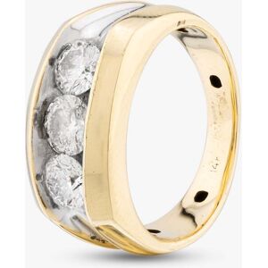 Pre-Owned 14ct Two Colour Gold 1.76ct Brilliant Cut Diamond Three Stone Signet Ring 41341439 Pre-Owned 14ct Two Colour Gold 1.76ct Brilliant Cut Diamond Three Stone Signet Ring 41341439