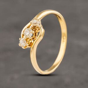 Pre-Owned 14ct Yellow Gold 0.22ct Brilliant Cut Diamond Three Stone Ring 41382929 Pre-Owned 14ct Yellow Gold 0.22ct Brilliant Cut Diamond Three Stone Ring 41382929