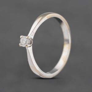 Pre-Owned 14ct White Gold 0.10ct Brilliant Cut Diamond Solitaire Ring 41382957 Pre-Owned 14ct White Gold 0.10ct Brilliant Cut Diamond Solitaire Ring 41382957