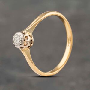 Pre-Owned Vintage Yellow Gold 0.15ct Brilliant Cut Diamond Solitaire Ring 41383029 Pre-Owned Vintage Yellow Gold 0.15ct Brilliant Cut Diamond Solitaire Ring 41383029