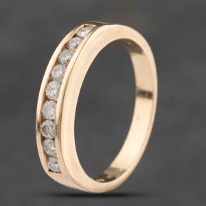 Pre-Owned 9ct Yellow Gold 0.33ct Diamond Half Eternity Ring 41383234 Pre-Owned 9ct Yellow Gold 0.33ct Diamond Half Eternity Ring 41383234