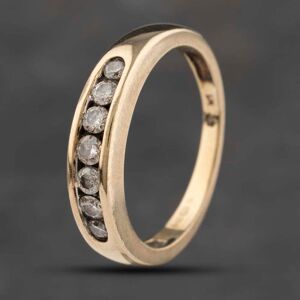 Pre-Owned 9ct Yellow Gold 0.33ct Diamond Half Eternity Ring 41383237 Pre-Owned 9ct Yellow Gold 0.33ct Diamond Half Eternity Ring 41383237