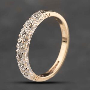 Pre-Owned 9ct Yellow Gold 0.05ct Diamond Half Eternity Ring 41383240 Pre-Owned 9ct Yellow Gold 0.05ct Diamond Half Eternity Ring 41383240