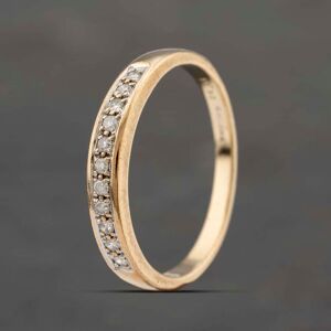 Pre-Owned 9ct Yellow Gold 0.11ct Brilliant Cut Diamond Half Eternity Ring 41383374 Pre-Owned 9ct Yellow Gold 0.11ct Brilliant Cut Diamond Half Eternity Ring 41383374