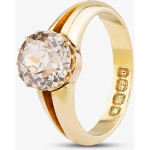 Pre-Owned Antique 18ct Yellow Gold 3.00ct Old Cut Diamond Victorian Solitaire Ring 414800895 Pre-Owned Antique 18ct Yellow Gold 3.00ct Old Cut Diamond Victorian Solitaire Ring 414800895
