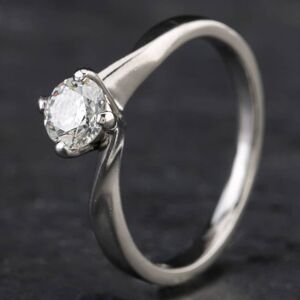 Pre-Owned Platinum 0.50ct Brilliant Cut Diamond Twist Solitaire Ring 4148046 Pre-Owned Platinum 0.50ct Brilliant Cut Diamond Twist Solitaire Ring 4148046