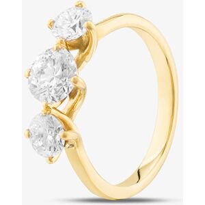 Pre-Owned 18ct Yellow Gold Certificated 1.71ct Brilliant Cut Diamond Three Stone Ring 41481473 Pre-Owned 18ct Yellow Gold Certificated 1.71ct Brilliant Cut Diamond Three Stone Ring 41481473