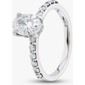 Pre-Owned Platinum Certificated 0.90ct Oval Cut Diamond Certificated Shoulder Set Solitaire Ring 41481486 Pre-Owned Platinum Certificated 0.90ct Oval Cut Diamond Certificated Shoulder Set Solitaire Ring 41481486