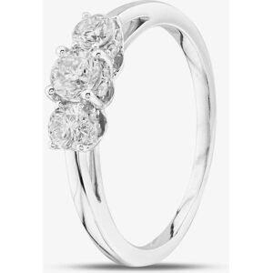 Pre-Owned 18ct White Gold Certificated 1.00ct Brilliant Cut Diamond Three Stone Ring 41481511 Pre-Owned 18ct White Gold Certificated 1.00ct Brilliant Cut Diamond Three Stone Ring 41481511