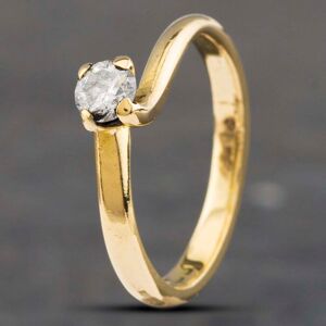 Pre-Owned 18ct Yellow Gold Brilliant Cut Diamond Twist Solitaire Ring 41481636 Pre-Owned 18ct Yellow Gold Brilliant Cut Diamond Twist Solitaire Ring 41481636