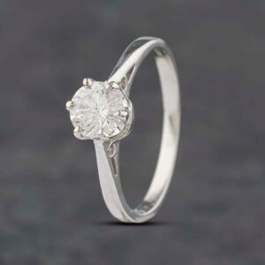 Pre-Owned 18ct White Gold 0.50ct Brilliant Cut Diamond Solitaire Ring 41481658 Pre-Owned 18ct White Gold 0.50ct Brilliant Cut Diamond Solitaire Ring 41481658