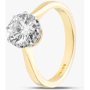 Pre-Owned 18ct Yellow Gold Certificated 2.05ct Brilliant Cut Diamond Round Solitaire Ring 41481722 Pre-Owned 18ct Yellow Gold Certificated 2.05ct Brilliant Cut Diamond Round Solitaire Ring 41481722