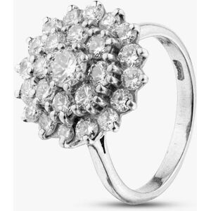 Pre-Owned 14ct White Gold Certificated 0.35ct Brilliant Cut Diamond Cluster Ring 41481735 Pre-Owned 14ct White Gold Certificated 0.35ct Brilliant Cut Diamond Cluster Ring 41481735