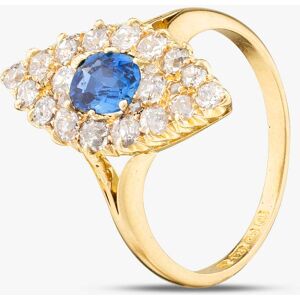 Pre-Owned 18ct Yellow Gold Sapphire & Brilliant Cut Diamond Marquise Shaped Cluster Ring 41481778 Pre-Owned 18ct Yellow Gold Sapphire & Brilliant Cut Diamond Marquise Shaped Cluster Ring 41481778