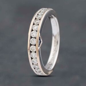 Pre-Owned 18ct White Gold 0.45ct Brilliant Cut Diamond Vera Wang Love Channel Set Half Eternity Ring 41481829 Pre-Owned 18ct White Gold 0.45ct Brilliant Cut Diamond Vera Wang Love Channel Set Half Eternity Ring 41481829