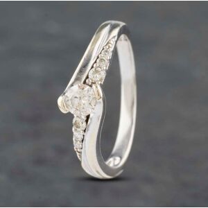 Pre-Owned 9ct White Gold 0.33ct Brilliant Cut Diamond Shoulder Set Solitaire Ring 41481884 Pre-Owned 9ct White Gold 0.33ct Brilliant Cut Diamond Shoulder Set Solitaire Ring 41481884