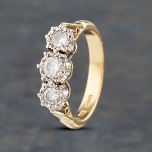 Pre-Owned 18ct Yellow Gold 0.50ct Brilliant Cut Diamond Three Stone Ring 41481885 Pre-Owned 18ct Yellow Gold 0.50ct Brilliant Cut Diamond Three Stone Ring 41481885