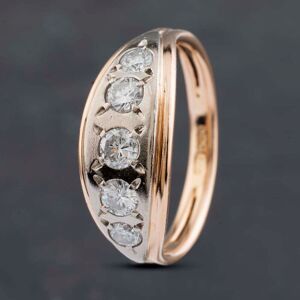 Pre-Owned 14ct Rose Gold 0.65ct Brilliant Cut Diamond Five Stone Ring 41481921 Pre-Owned 14ct Rose Gold 0.65ct Brilliant Cut Diamond Five Stone Ring 41481921