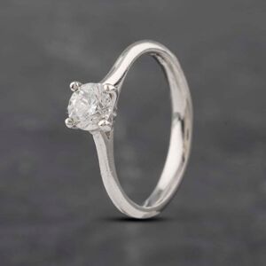Pre-Owned Platinum Certificated 0.50ct Brilliant Cut Diamond Solitaire Ring 41481945 Pre-Owned Platinum Certificated 0.50ct Brilliant Cut Diamond Solitaire Ring 41481945