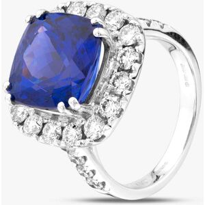 Pre-Owned 18ct White Gold Certificated 8.94ct Tanzanite & 1.71ct Brilliant Cut Diamond Cluster Ring 41481951 Pre-Owned 18ct White Gold Certificated 8.94ct Tanzanite & 1.71ct Brilliant Cut Diamond Cluster Ring 41481951