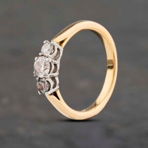 Pre-Owned 18ct Yellow Gold Certificated 0.50ct Brilliant Cut Diamond Three Stone Ring 41481987 Pre-Owned 18ct Yellow Gold Certificated 0.50ct Brilliant Cut Diamond Three Stone Ring 41481987