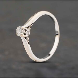 Pre-Owned 18ct White Gold Certificated 0.40ct Brilliant Cut Diamond Solitaire Ring 41481990 Pre-Owned 18ct White Gold Certificated 0.40ct Brilliant Cut Diamond Solitaire Ring 41481990