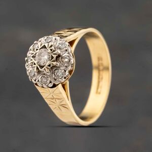 Pre-Owned Vintage 18ct Yellow Gold 0.25ct Diamond Cluster Ring 41482129 Pre-Owned Vintage 18ct Yellow Gold 0.25ct Diamond Cluster Ring 41482129