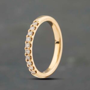 Pre-Owned 14ct Yellow Gold 0.25ct Diamond Half Eternity Ring 41482149 Pre-Owned 14ct Yellow Gold 0.25ct Diamond Half Eternity Ring 41482149