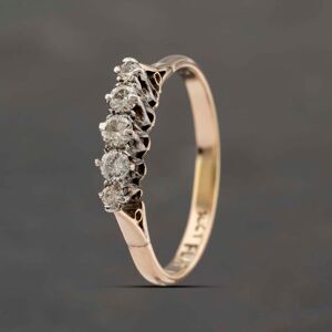 Pre-Owned Vintage Yellow Gold 0.25ct Brilliant Cut Diamond Gradulated Five Stone Ring 41482163 Pre-Owned Vintage Yellow Gold 0.25ct Brilliant Cut Diamond Gradulated Five Stone Ring 41482163