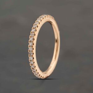 Pre-Owned 18ct Rose Gold 0.23ct Brilliant Cut Diamond Vera Wang Eternity Ring 41482165 Pre-Owned 18ct Rose Gold 0.23ct Brilliant Cut Diamond Vera Wang Eternity Ring 41482165