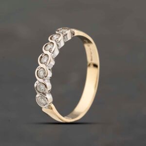 Pre-Owned 18ct Two Colour Gold 0.40ct Brilliant Cut Diamond Half Eternity Ring 41482168 Pre-Owned 18ct Two Colour Gold 0.40ct Brilliant Cut Diamond Half Eternity Ring 41482168