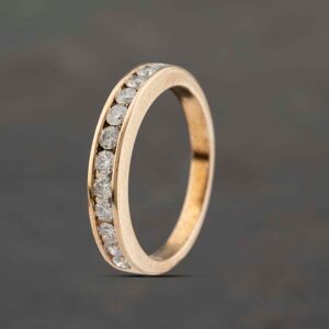 Pre-Owned 9ct Yellow Gold 0.50ct Brilliant Cut Diamond Channel Set Half Eternity Ring 41482169 Pre-Owned 9ct Yellow Gold 0.50ct Brilliant Cut Diamond Channel Set Half Eternity Ring 41482169
