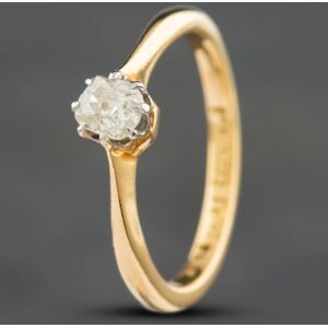 Pre-Owned 18ct Yellow Gold 0.22ct Old Cut Diamond Solitaire Ring 414858247 Pre-Owned 18ct Yellow Gold 0.22ct Old Cut Diamond Solitaire Ring 414858247