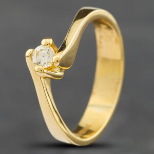 Pre-Owned 14ct Yellow Gold 0.12ct Brilliant Cut Diamond Twist Solitaire Ring 4148944 Pre-Owned 14ct Yellow Gold 0.12ct Brilliant Cut Diamond Twist Solitaire Ring 4148944