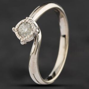 Pre-Owned 9ct White Gold 0.17ct Brilliant Cut Diamond Twist Solitaire Ring 4167777 Pre-Owned 9ct White Gold 0.17ct Brilliant Cut Diamond Twist Solitaire Ring 4167777