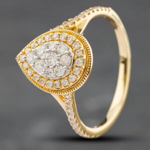 Pre-Owned 14ct Yellow Gold 0.50ct Brilliant Cut Diamond Pear Shaped Cluster Ring 43091004 Pre-Owned 14ct Yellow Gold 0.50ct Brilliant Cut Diamond Pear Shaped Cluster Ring 43091004