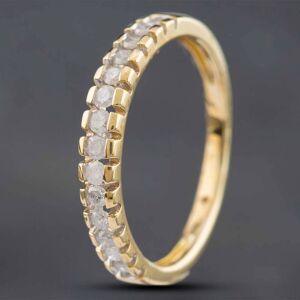 Pre-Owned 9ct Yellow Gold 0.50ct Brilliant Cut Diamond Half Eternity Ring 431202853 Pre-Owned 9ct Yellow Gold 0.50ct Brilliant Cut Diamond Half Eternity Ring 431202853
