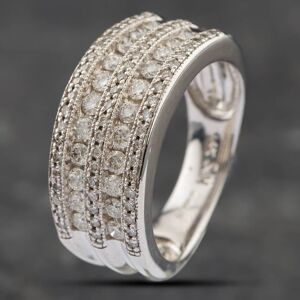 Pre-Owned 14ct White Gold 1.00ct Brilliant Cut Diamond Five Row Ring 43121041 Pre-Owned 14ct White Gold 1.00ct Brilliant Cut Diamond Five Row Ring 43121041
