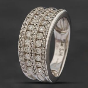 Pre-Owned 14ct White Gold 1.00ct Brilliant Cut Diamond Five Row Ring 43121048 Pre-Owned 14ct White Gold 1.00ct Brilliant Cut Diamond Five Row Ring 43121048