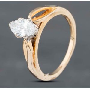 Pre-Owned 9ct Yellow Gold 0.50ct Marquise Cut Diamond Solitaire Ring 43121078 Pre-Owned 9ct Yellow Gold 0.50ct Marquise Cut Diamond Solitaire Ring 43121078